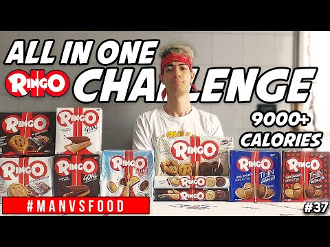 I EAT ALL RINGO PRODUCTS IN ONE MEAL - All In One Ringo Challenge - Cheat Meal IT | MAN VS FOOD