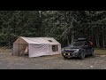 Oliezi Air Tent in Rain / Camp / Iceco / Vevor / Subaru Outback / Silent Solo Camping with Dog
