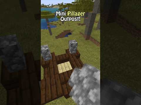 Minecraft Mini Pillager Outpost 🤯 (Rock That Body) #minecraft