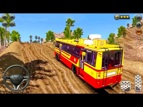 Indian Offroad Coach Bus Simulator 21 - Passengers On The Roof - Android Gameplay