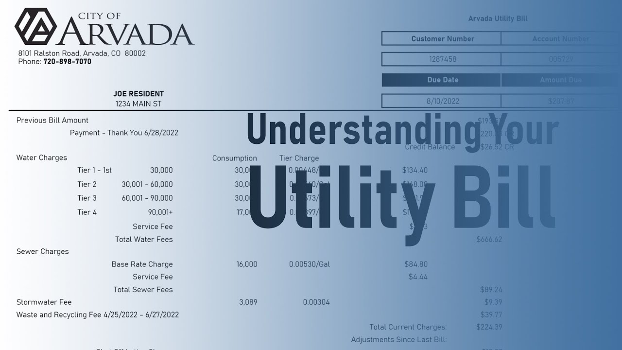 Arvada Utility Bill Explainer