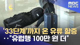 '33단계'까지 온 유류 할증‥유럽행 100만 원 더 (2026.04.17/뉴스투데이/MBC)