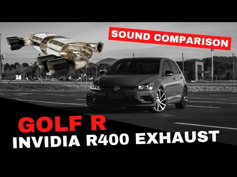 MK7.5 Golf R Invidia R400 catback exhaust comparison vs stock (+ res delete)