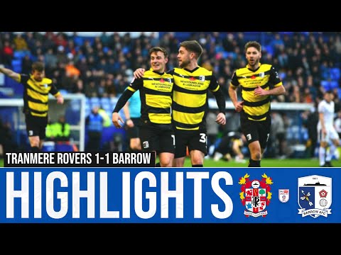 Match Highlights: Tranmere Rovers 1-1 Barrow AFC