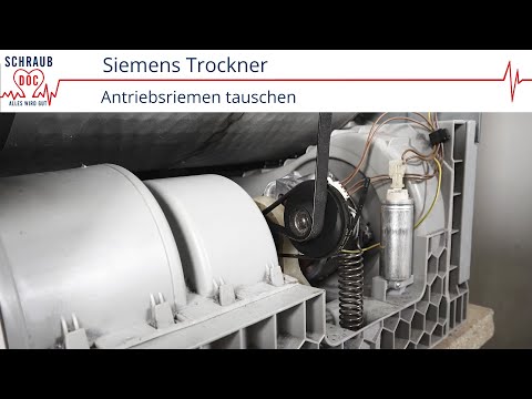 Siemens Trockner macht komische Geräusche und trommelt - Antriebsriemen eingerissen/Riemen tauschen