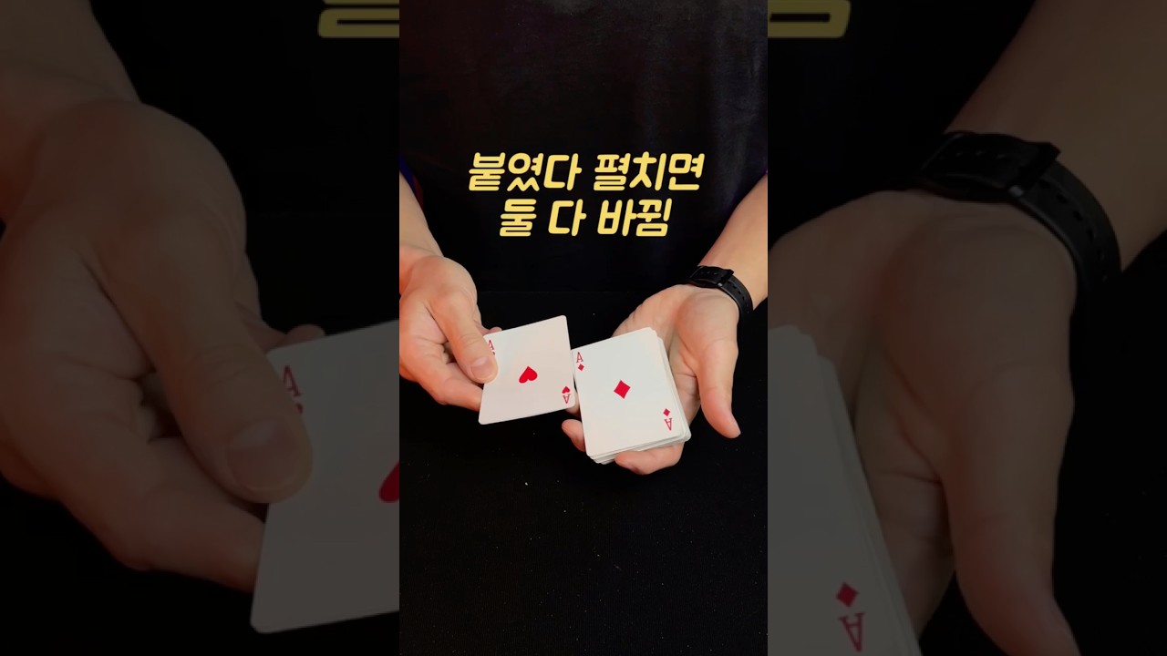 마술 배우기: 두 장의 카드가 동시에 바뀐다!