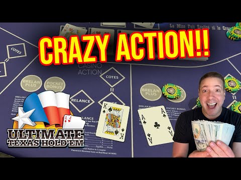 $2000 VS ULTIMATE TEXAS HOLD'EM!! HUGE BETS! BONUSES! CRAZY ACTION!! #ultimatetexasholdem #poker