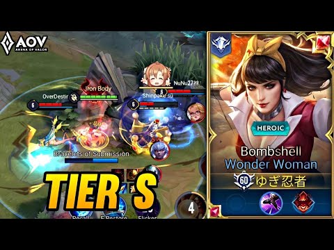 AoV : WONDER WOMAN GAMEPLAY | TIER S SUPPORT - ARENA OF VALOR