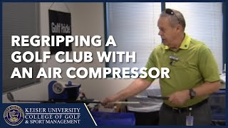 Regripping a Golf Club with an Air Compressor