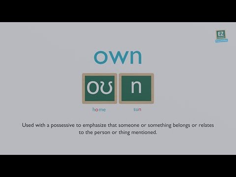 How to pronounce own ?