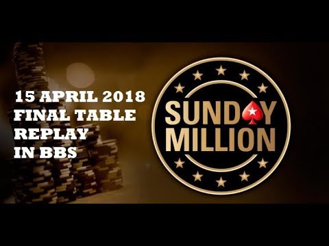 $215 Sunday Million 15 April 2018: Final Table Replay in BBs (Cards-Up) - PokerStars