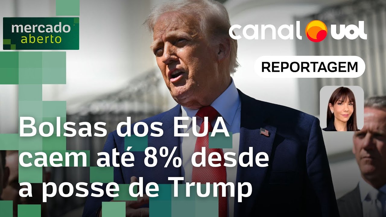 Trump completa 100 dias de governo com queda de até 8% nas bolsas dos EUA | Amanda Klein