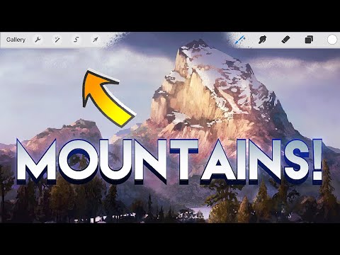 Surprisingly Easy Hack to Painting Mountains [procreate digital art tutorial]