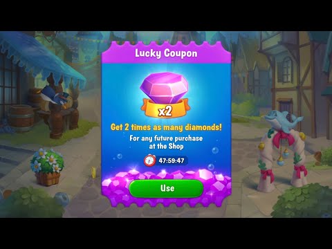 Fishdom Level 3904, Get Lucky Coupon