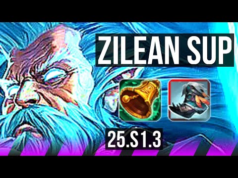 ZILEAN & Tristana vs GALIO & Jinx (SUP) | Rank 5 Zilean, 1/1/15 | KR Challenger | 25.S1.3