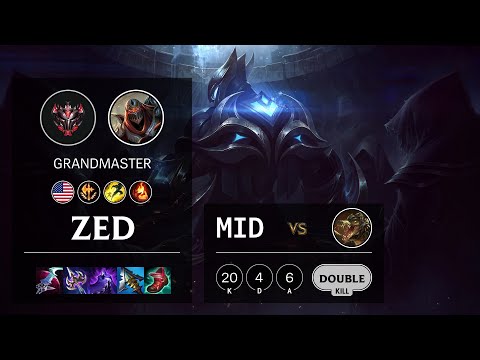 Zed Mid vs Renekton - NA Grandmaster Patch 11.14