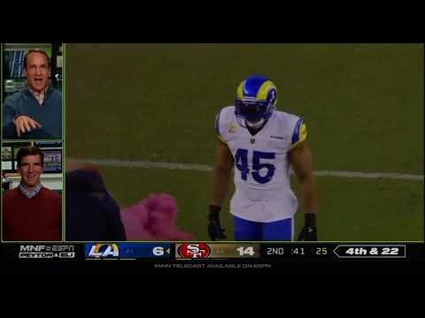 Bobby Wagner Tackles Streaker on ESPN Monday Night Football Rams @ 49ers!!!
