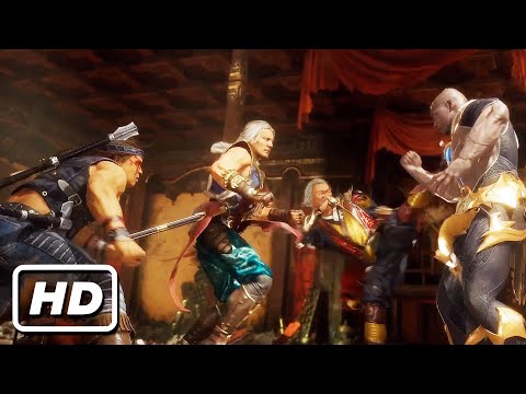 An Unlikely Alliance Fighting Geras Scene (Nightwolf, Shang Tsung, Fujin) | Mortal Kombat Story