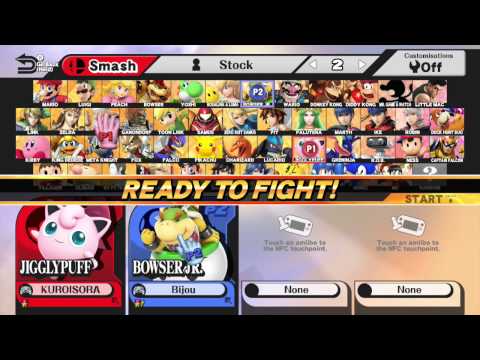 CW Feb'15 Smash 4 Singles - Winners R2 - Bijou (Bowser Jr) vs swords (Jigglypuff/Sheik)