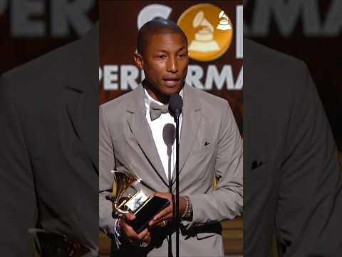 Watch #pharrellwilliams Celebrate His "Happy" Best Pop Solo Performance Win In 2015  #grammys