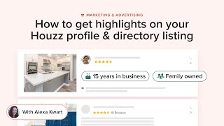 Houzz Profile & Directory Listing Highlights