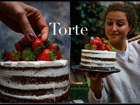 Saftige Schoko-Mascarpone-Sahne Torte mit Erdbeeren / Mimilicious
