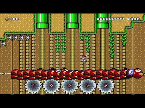 BLG's Wiggler Caverns by Phoenix - SUPER MARIO MAKER - NO COMMENTARY 1bi