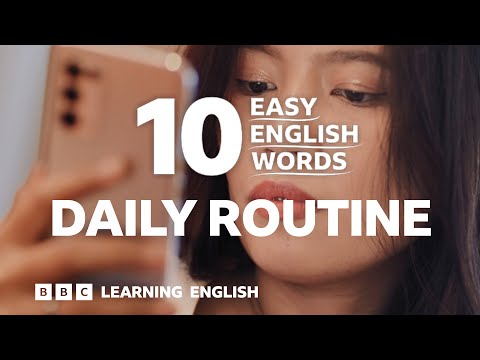 Daily Routine: 10 Easy English Words 🥞🧑‍💼🏋️😴