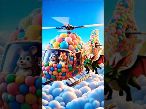 In the sky a dog flew an ice cream helicopter🥱🍦🤗😋#icecream #icecreamhelicopter #aiart #viralshort