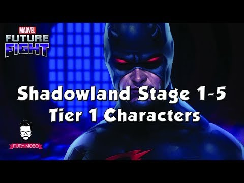 Marvel Future Fight : Shadowland Solo Tier 1 Clears (Stages 1 - 5)