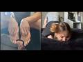 Foot Tickle Challenge Face Down Cute Blonde Girl Bare Feet Oil Hairbrush