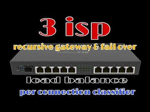 mikrotik 3 isp recursive gateway & fail over  load balancing