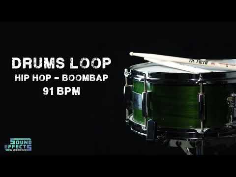 FREE DRUMS LOOP - Hip Hop / Boom Bap - 91 BPM 🥁