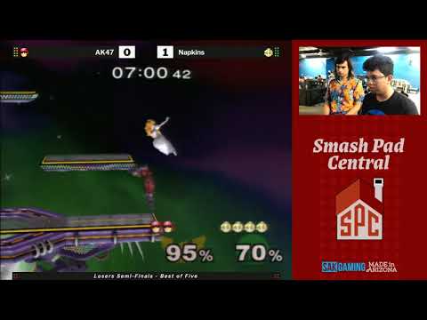 SPC 172 SSBM Losers Finals - AK47 (Captain Falcon) vs Napkins (Peach)