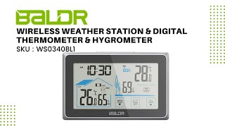 BALDR Wireless Indoor Outdoor Thermometer (White)