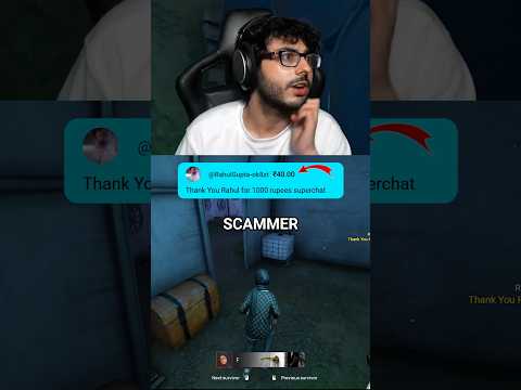 40 = 1000 SCAMMER IN CARRYISLIVE #shorts #carryminati #funny #superchat #scammer
