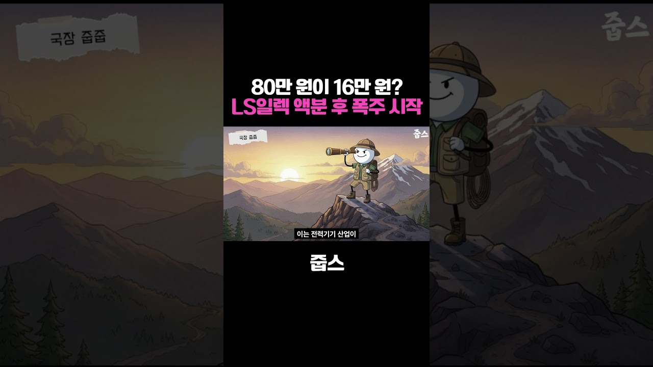 80만 원이 16만 원? LS일렉 액분 후 폭주 시작