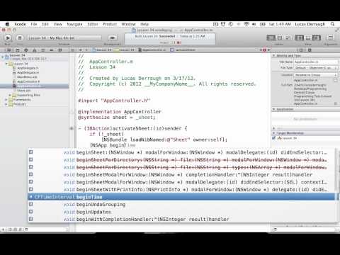 Cocoa Programming L34 - Custom Sheet