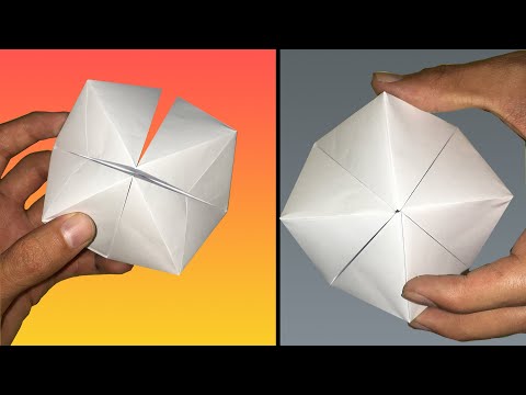 How To Make a Paper MOVING FLEXAHEDRON Origami Tutorial