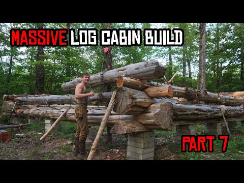 Building a Massive Log Cabin by Hand (Part 7) | New Methods, New Battles