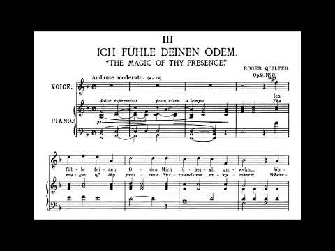 Roger Quilter - 4 Songs of Mirza Schaffy Op.2