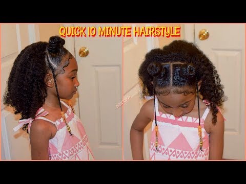 Quick Easy 10 Minute Kids Girls Natural Hairstyles Back To