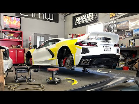 Installation PANDEM Widebody Kit on C8 Corvette