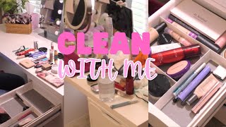 Clean with me & Shop my Stash | Satisfying ASMR Makeup Chores