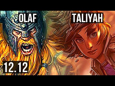 OLAF vs TALIYAH (JNG) | 77% winrate, 9/1/8, Legendary | KR Grandmaster | 12.12