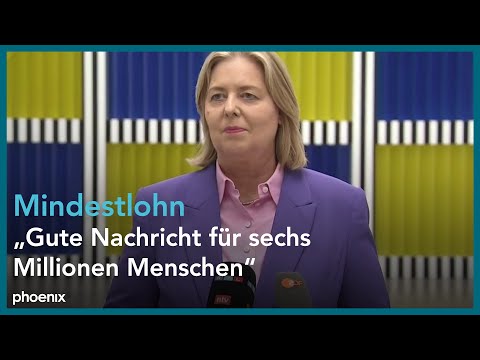 Bundesarbeitsministerin Bärbel Bas (SPD) zur Erhöhung des Mindestlohns am 27.06.25