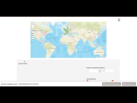 HumanMetagenomeDB: Interactive Map Tutorial