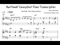 Bud Powell "Conception" Piano Transcription