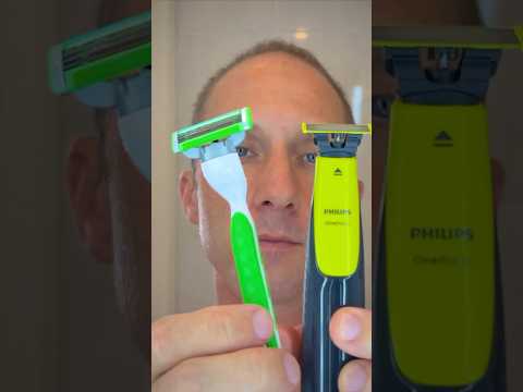 Razor Blades VS OneBlade Electric Shaver Shaving Comparison