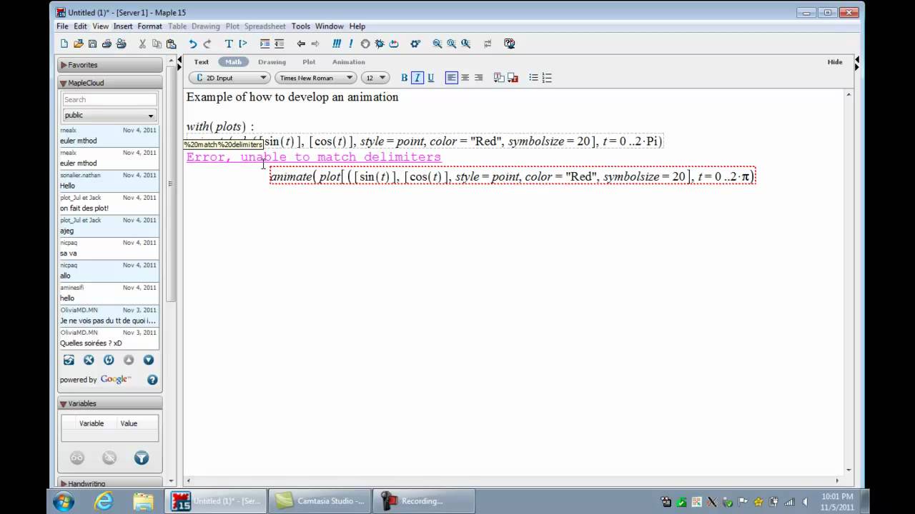 Lab 4 CS 121 How to design a Maple animation (turn on CC captions!)